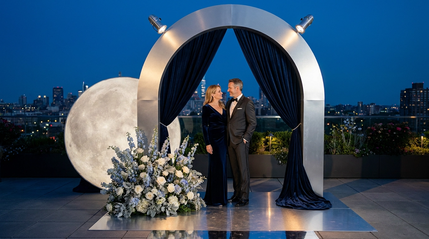 A celestial welcome awaits at the Moon Gate Arrival.