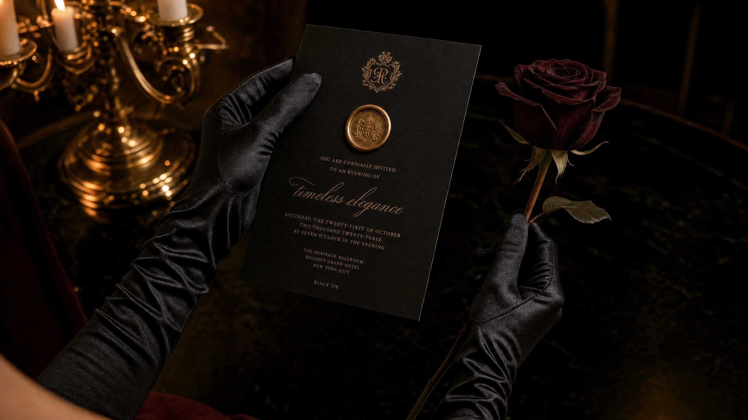 The Patron's Invitation serves as each guest's ticket to opening night.